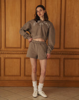 LÝFT Fitness Club Design Shorts - Beige