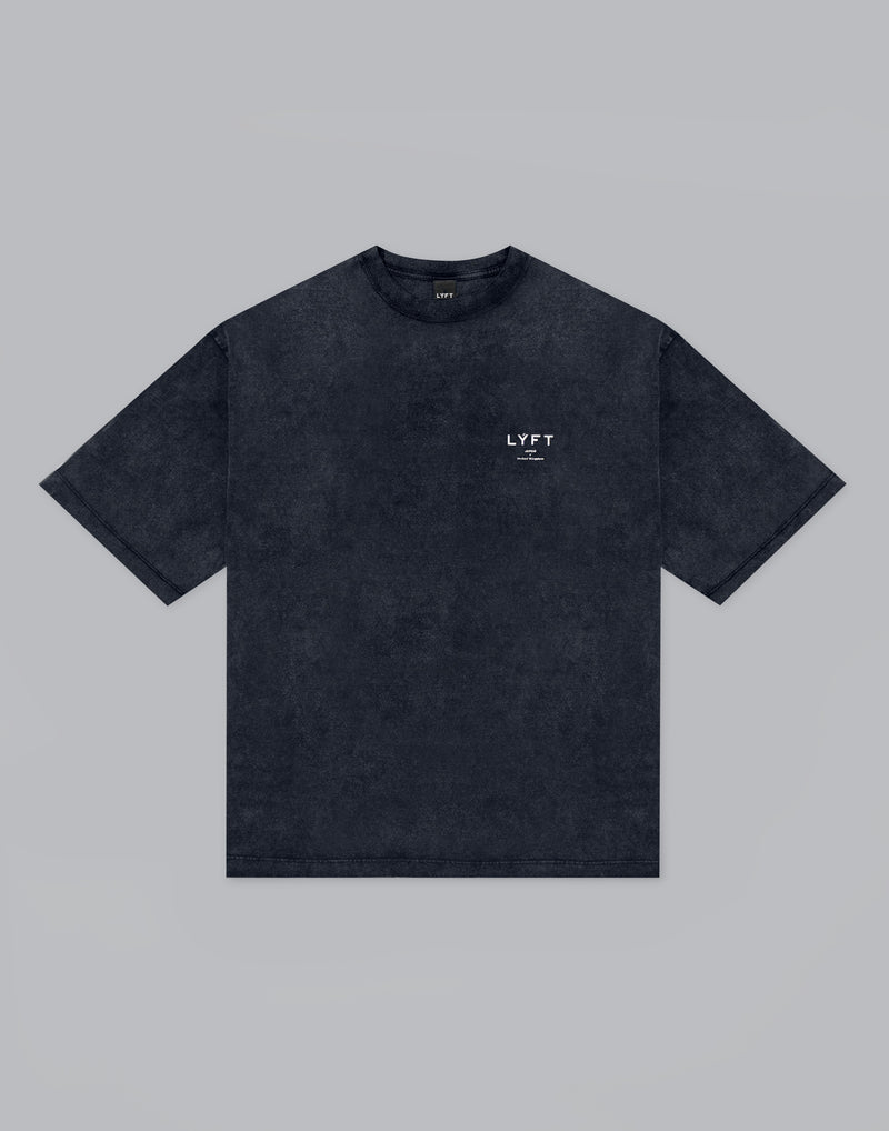 Lion Graphic Vintage Big T-Shirt - Navy – LÝFT