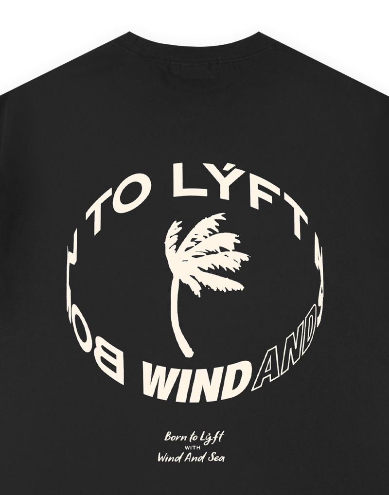 LÝFT × WIND AND SEA Limited Logo Big T-Shirt - Black