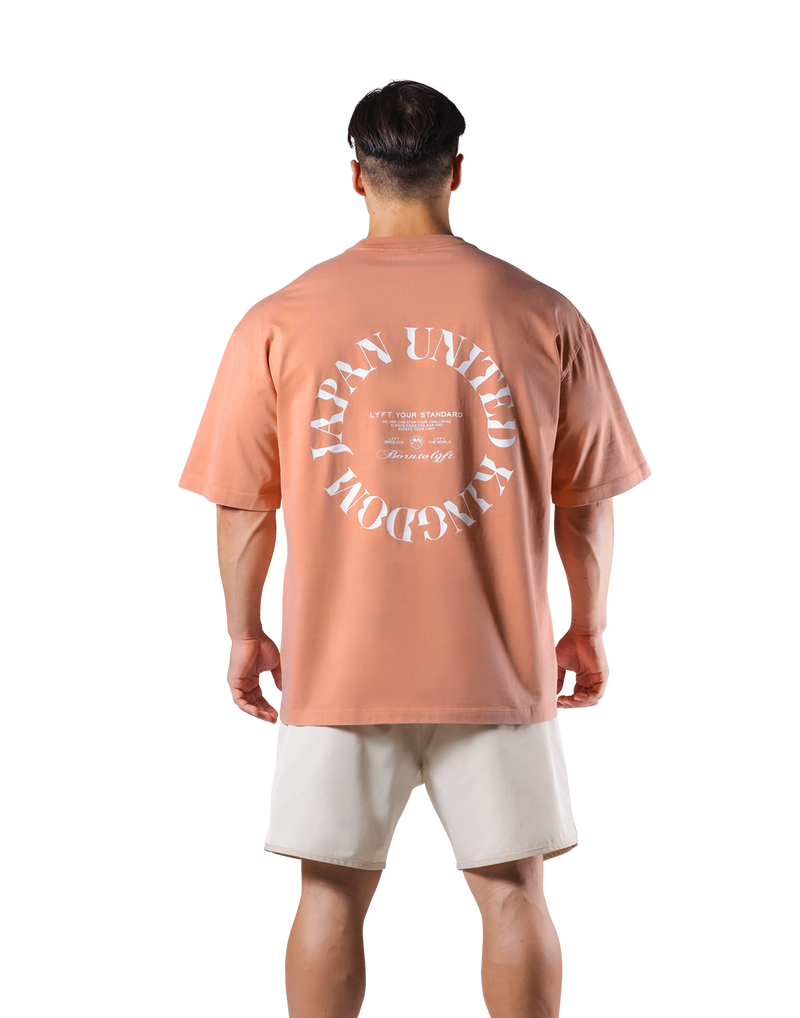 JP × UK Ring Vintage Oversize T-Shirt - Orange