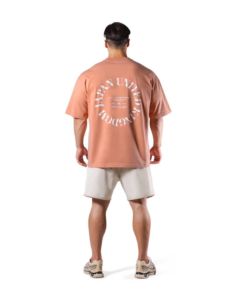 JP × UK Ring Vintage Oversize T-Shirt - Orange