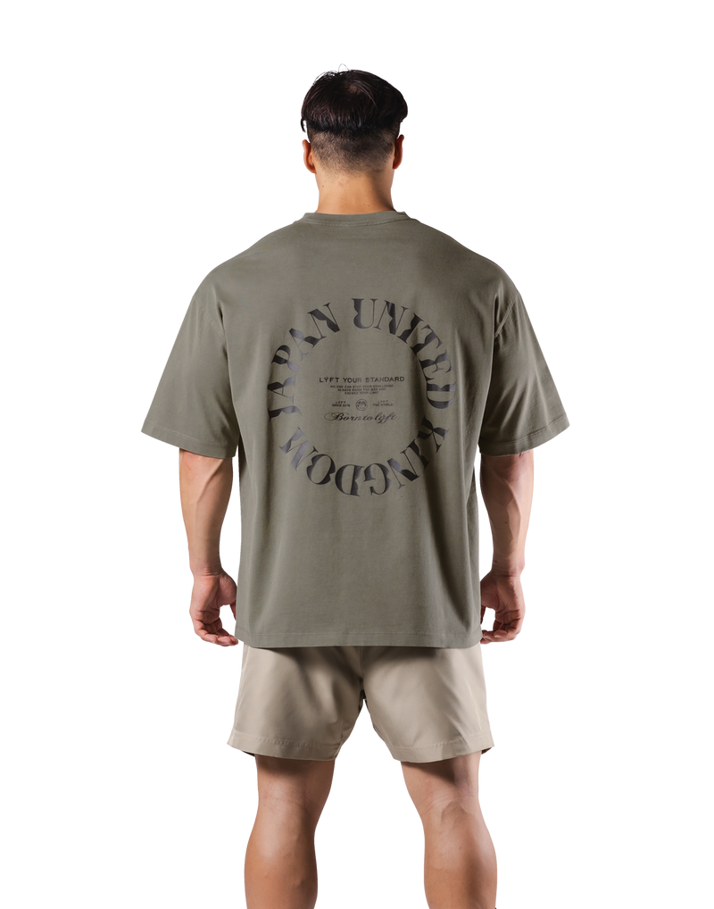 JP × UK Ring Vintage Oversize T-Shirt - Beige