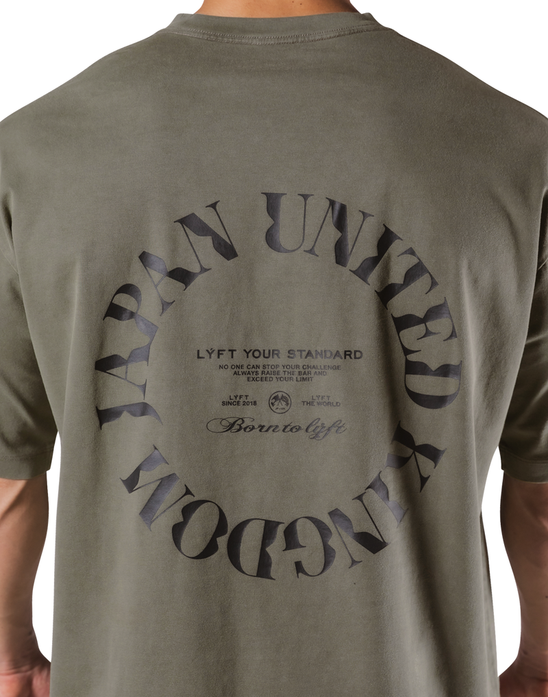 JP × UK Ring Vintage Oversize T-Shirt - Beige