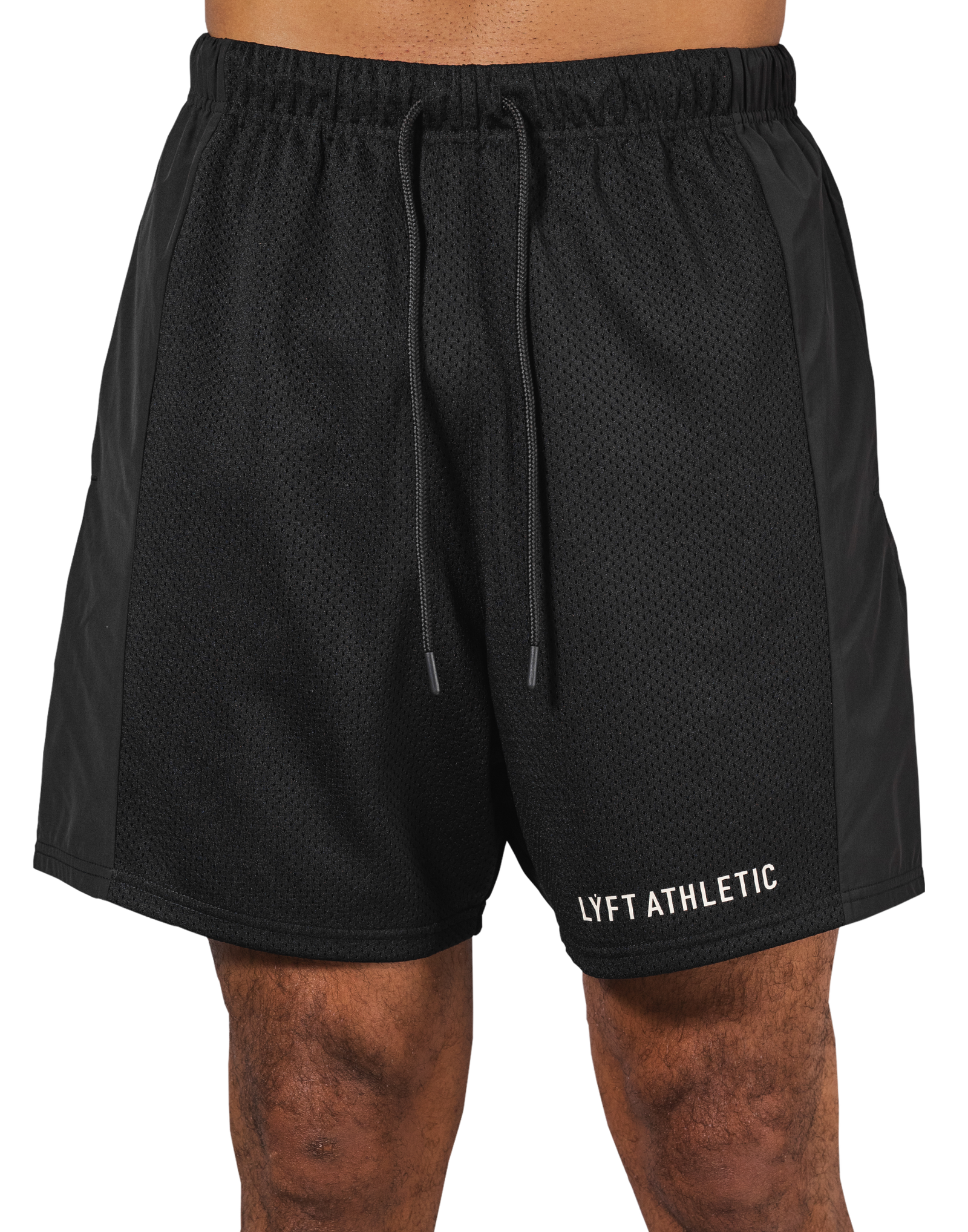 Side Mesh Pattern Shorts - Black – LÝFT