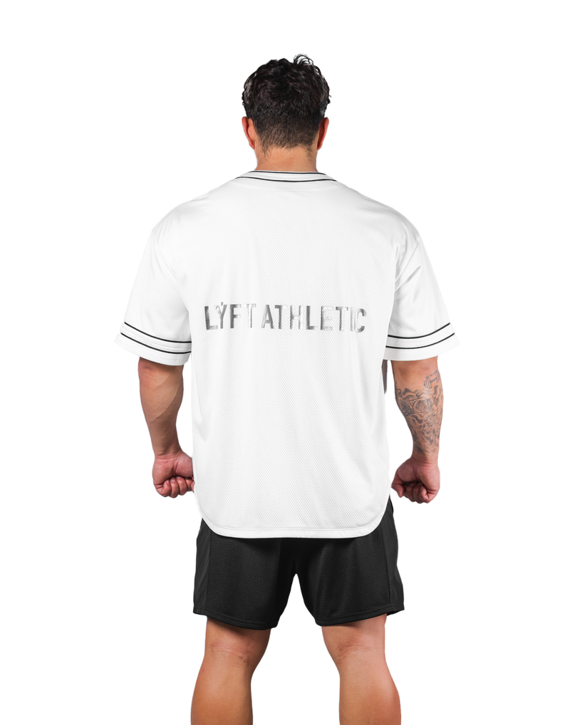 LÝFT Mesh Baseball Shirt - Ivory LÝFT Mesh Baseball Shirt - Ivory