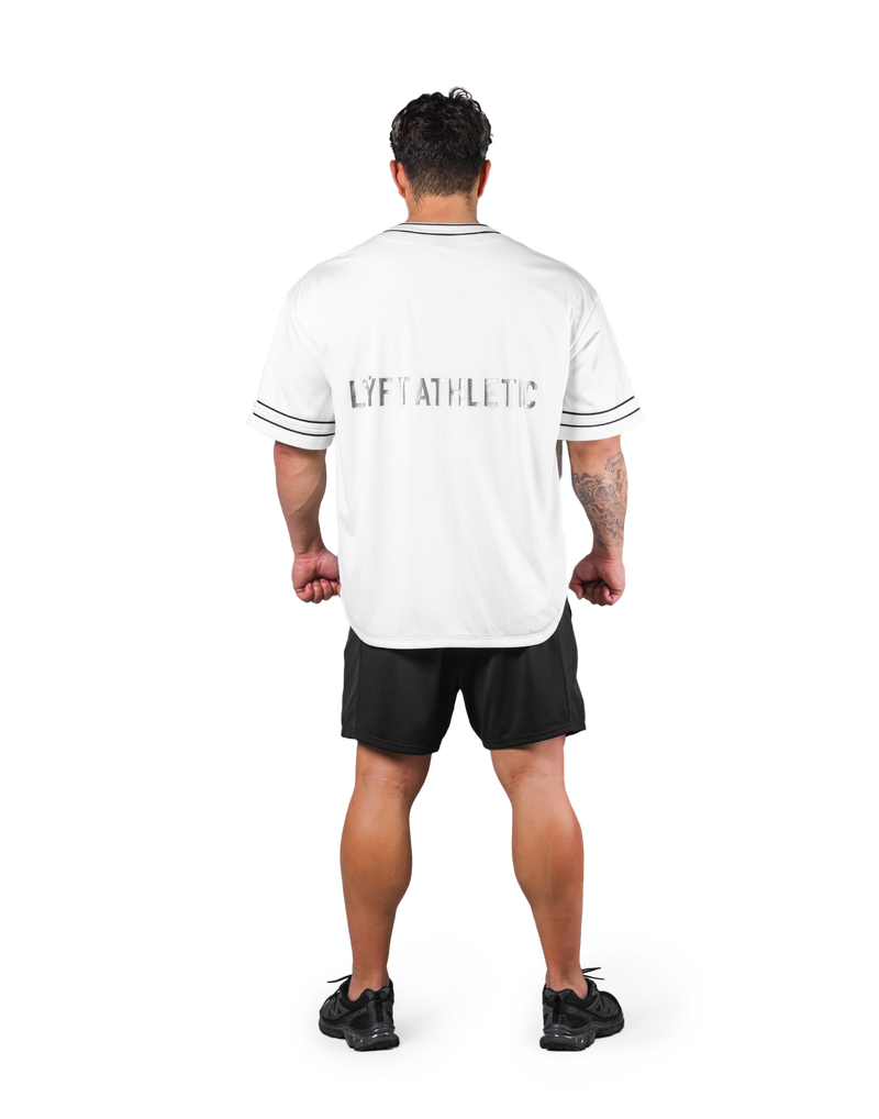 LÝFT Mesh Baseball Shirt - Ivory LÝFT Mesh Baseball Shirt - Ivory