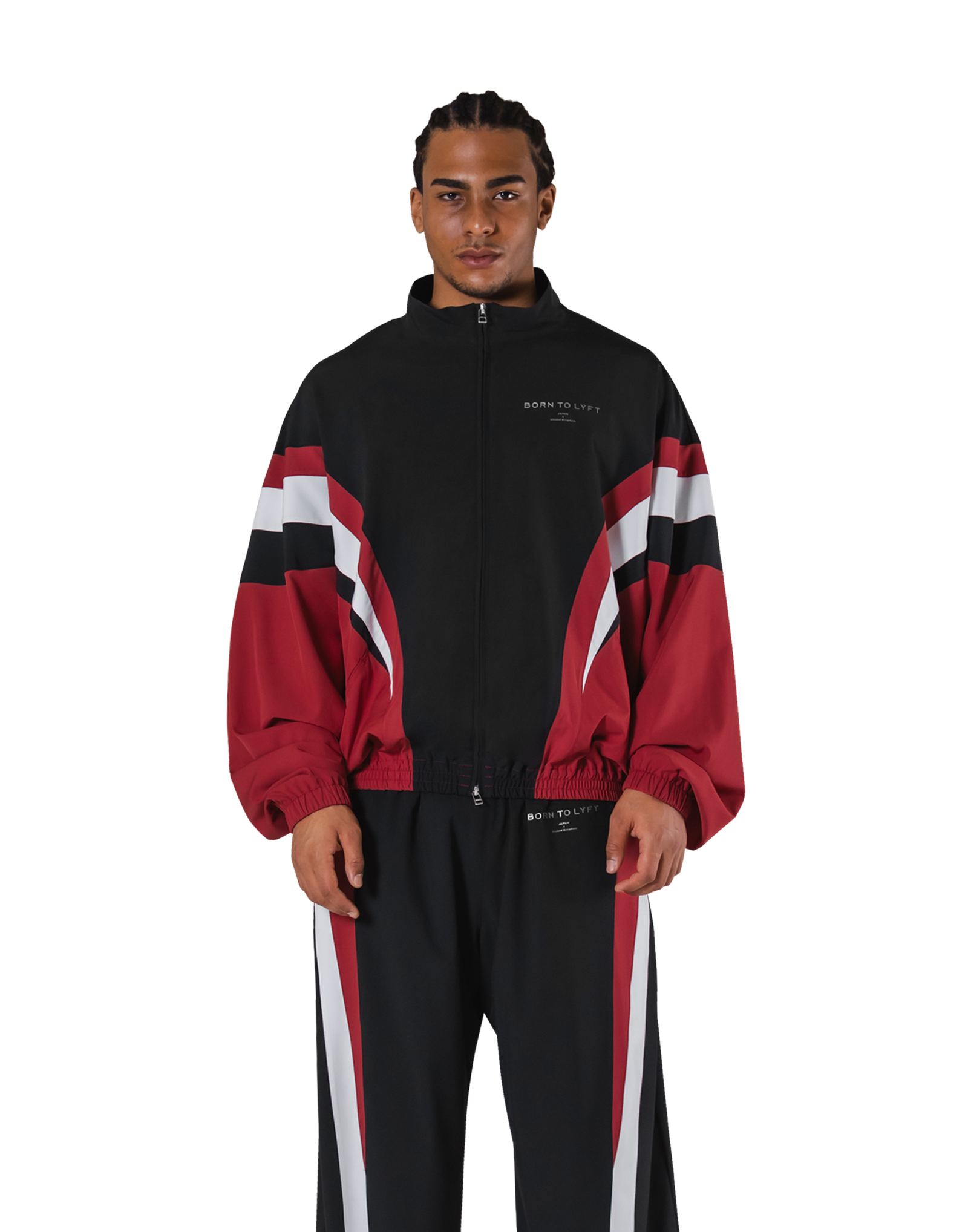 2Line Oversize Track Jacket V.2 - Red – LÝFT 2Line Oversize Track Jacket V.2 - Red – LÝFT