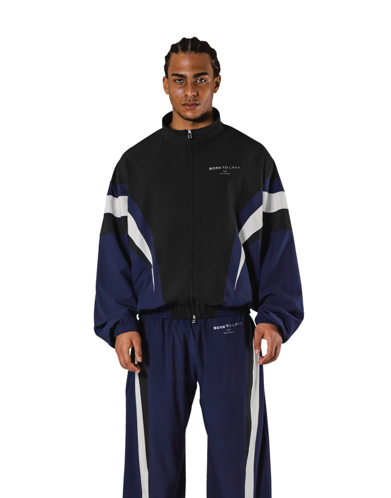 2Line Oversize Track Jacket V.2 - Navy – LÝFT 2Line Oversize Track Jacket V.2 - Navy – LÝFT