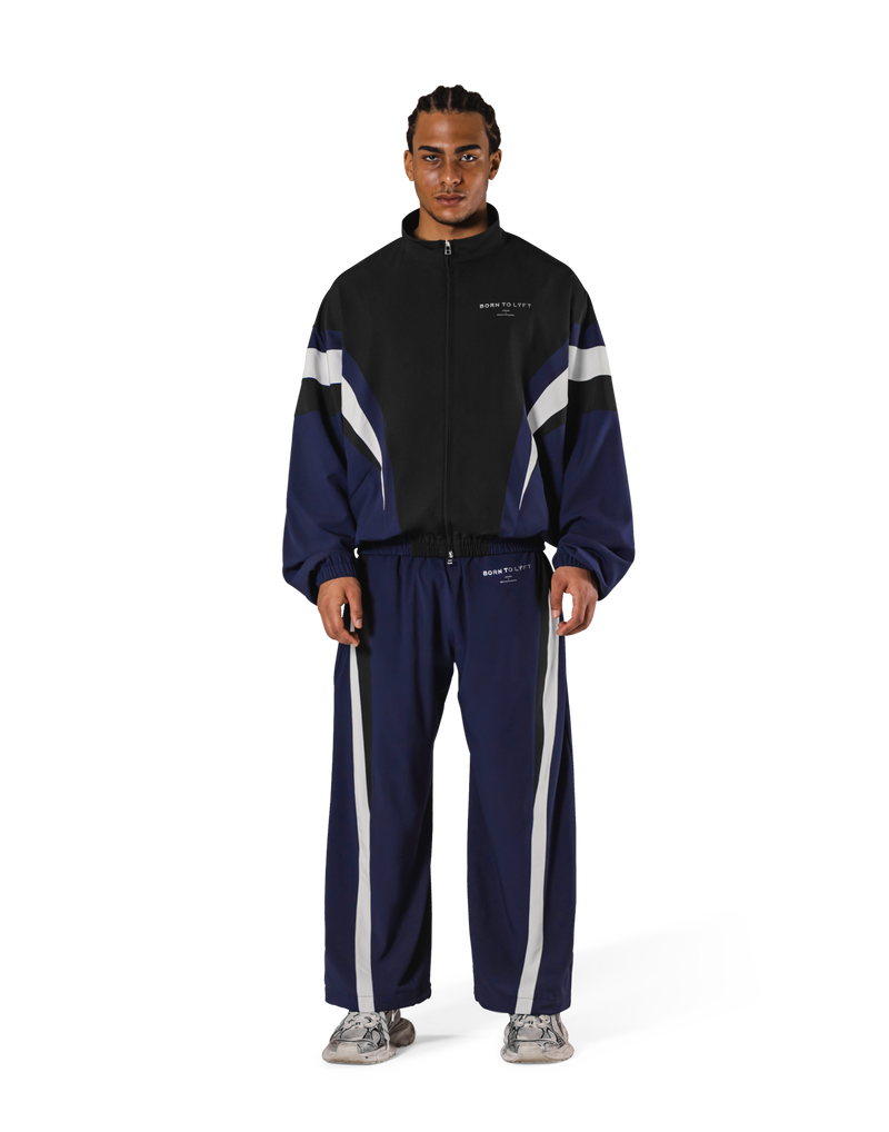 2Line Oversize Track Jacket V.2 - Navy – LÝFT 2Line Oversize Track Jacket V.2 - Navy – LÝFT