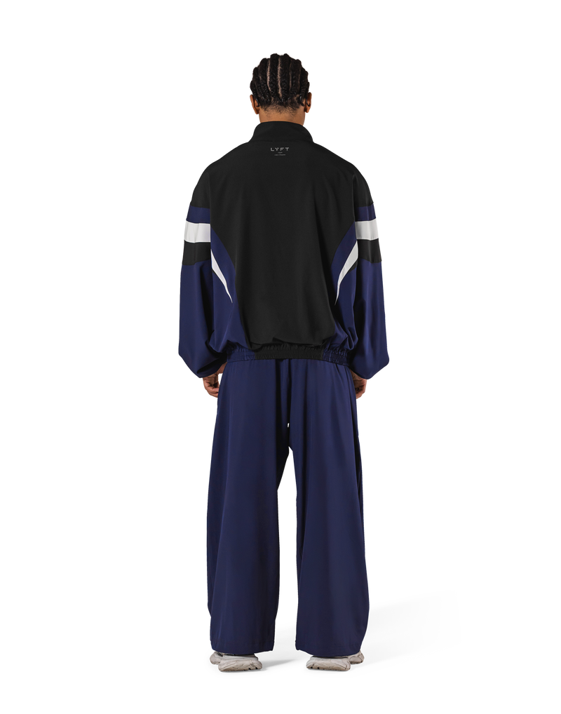 2Line Oversize Track Jacket V.2 - Navy – LÝFT 2Line Oversize Track Jacket V.2 - Navy – LÝFT