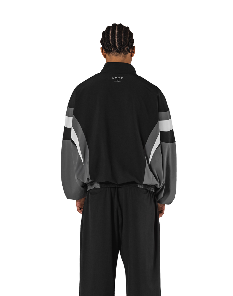 2Line Oversize Track Jacket V.2 - Black – LÝFT 2Line Oversize Track Jacket V.2 - Black – LÝFT
