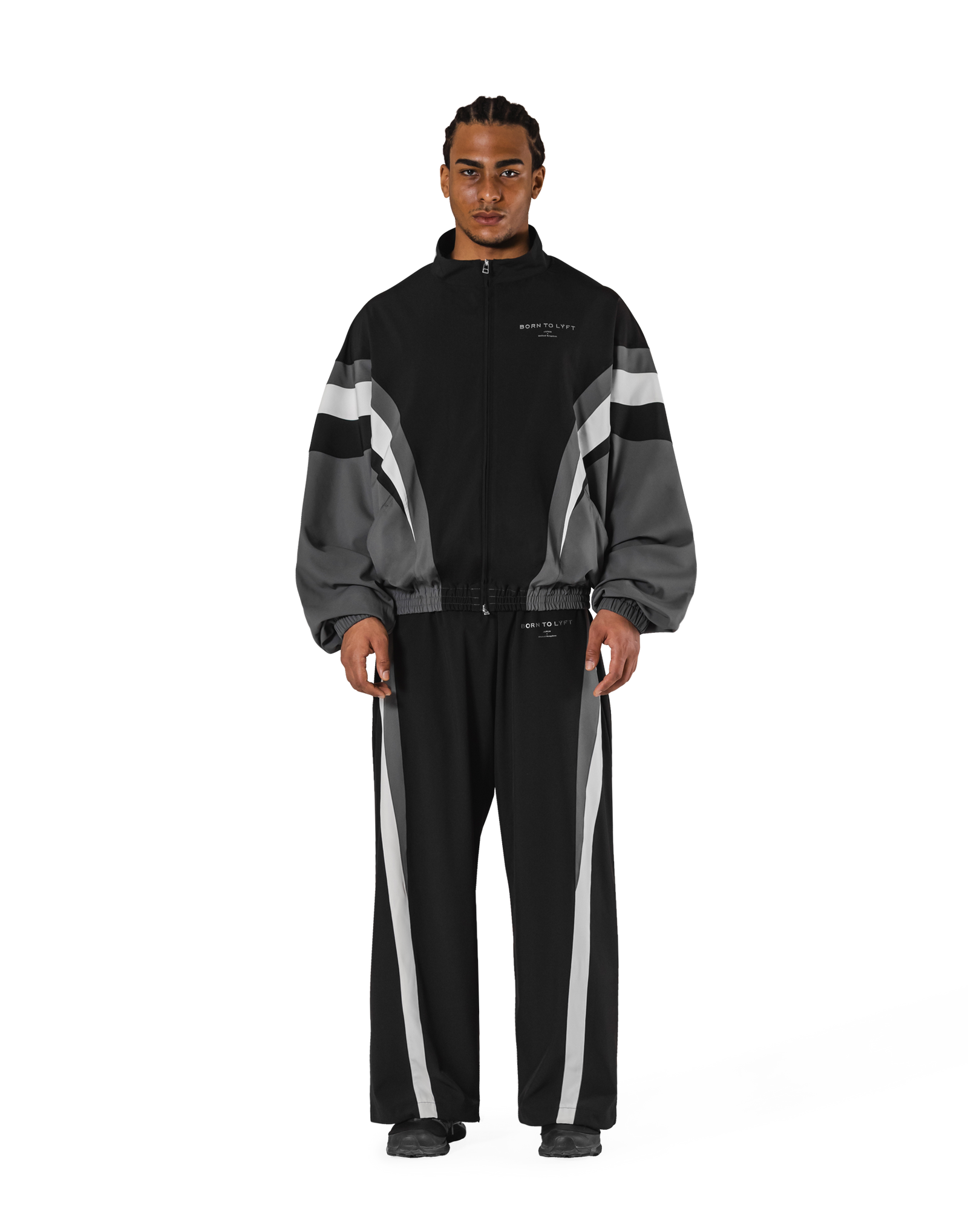 2Line Oversize Track Jacket V.2 - Black – LÝFT 2Line Oversize Track Jacket V.2 - Black – LÝFT