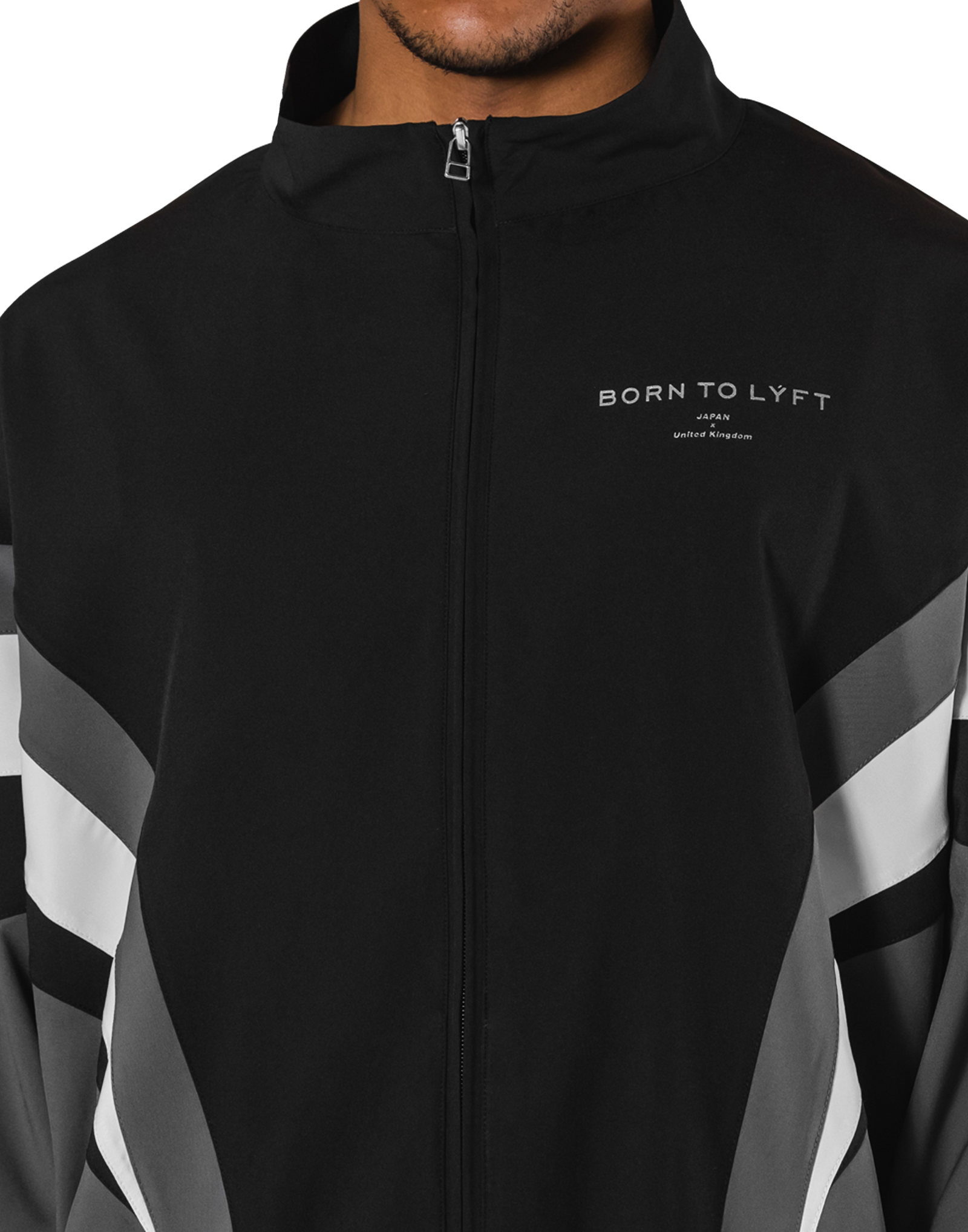 2Line Oversize Track Jacket V.2 - Black – LÝFT 2Line Oversize Track Jacket V.2 - Black – LÝFT