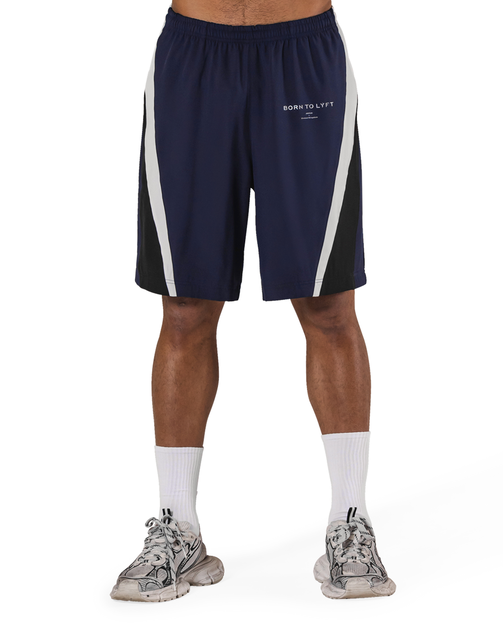 2Line Wide Shorts V.2 - Navy – LÝFT 2Line Wide Shorts V.2 - Navy – LÝFT