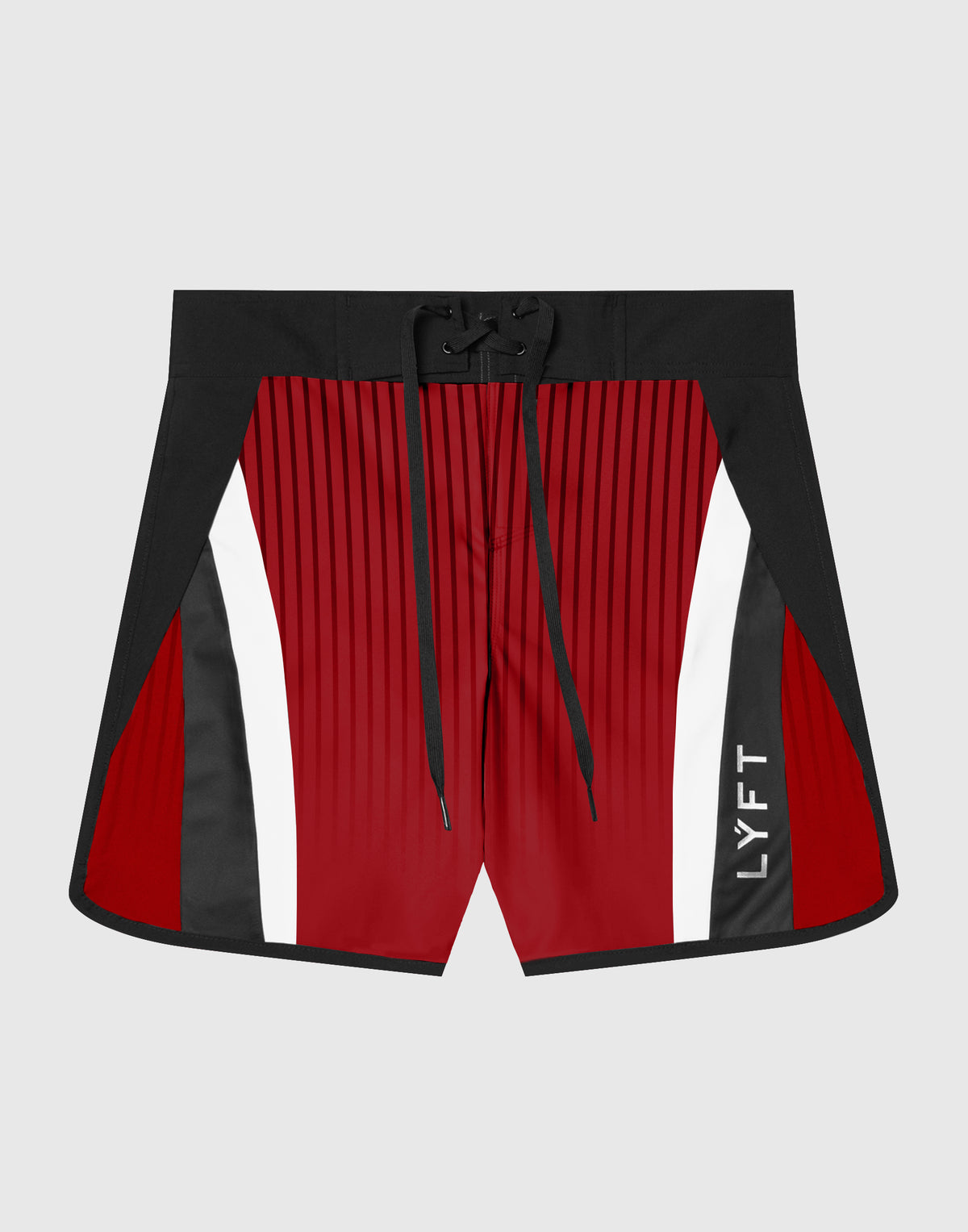Side Pattern Stripe Stage Shorts - Red