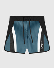 Side Pattern Stripe Stage Shorts - Navy – LÝFT