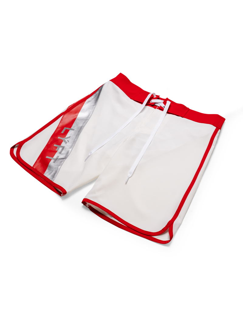 LÝFT Stage Shorts - White/Red