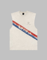 UK Line Design Vintage Tanktop - Ivory
