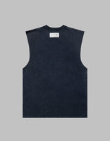 UK Line Design Vintage Tanktop - Navy