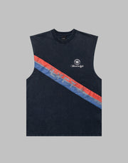 UK Line Design Vintage Tanktop - Navy