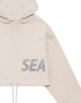 LÝFT × WIND AND SEA Wide Cropped Hoodie - Ivory