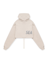 LÝFT × WIND AND SEA Wide Cropped Hoodie - Ivory