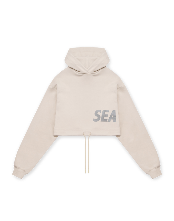 LÝFT × WIND AND SEA Wide Cropped Hoodie - Ivory