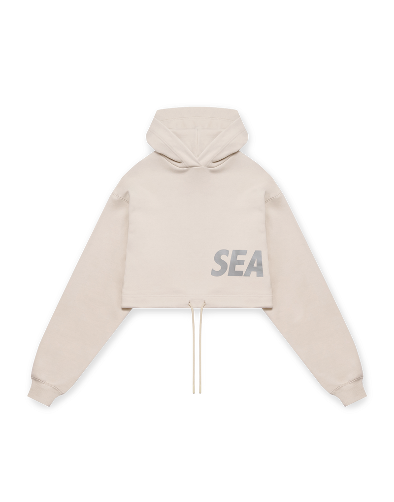 LÝFT × WIND AND SEA Wide Cropped Hoodie - Ivory