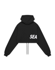 LÝFT × WIND AND SEA Wide Cropped Hoodie - Black