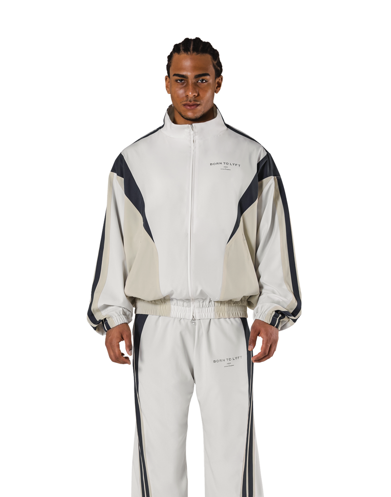 2Line Oversize Track Jacket - Ivory – LÝFT 2Line Oversize Track Jacket - Ivory – LÝFT