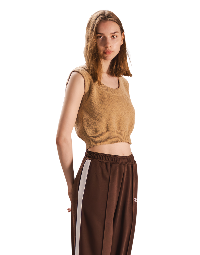 Boucle Knit Tanktop - Beige – LÝFT Boucle Knit Tanktop - Beige – LÝFT