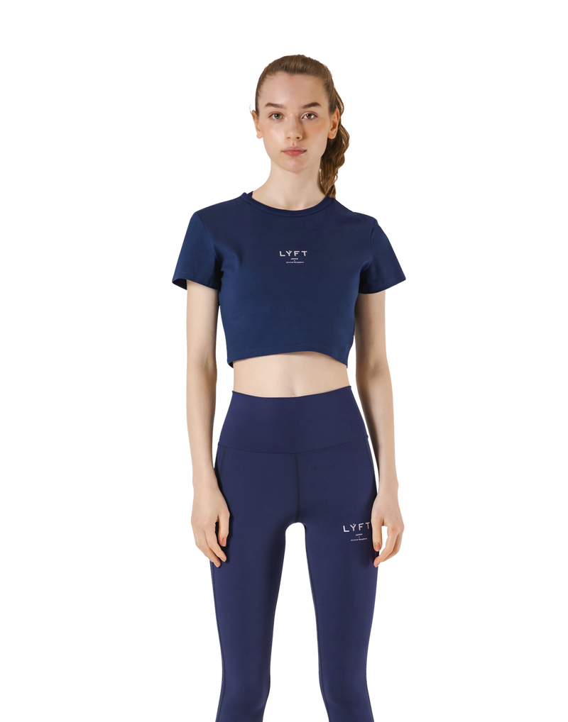 Standard Cropped T-Shirt - Navy