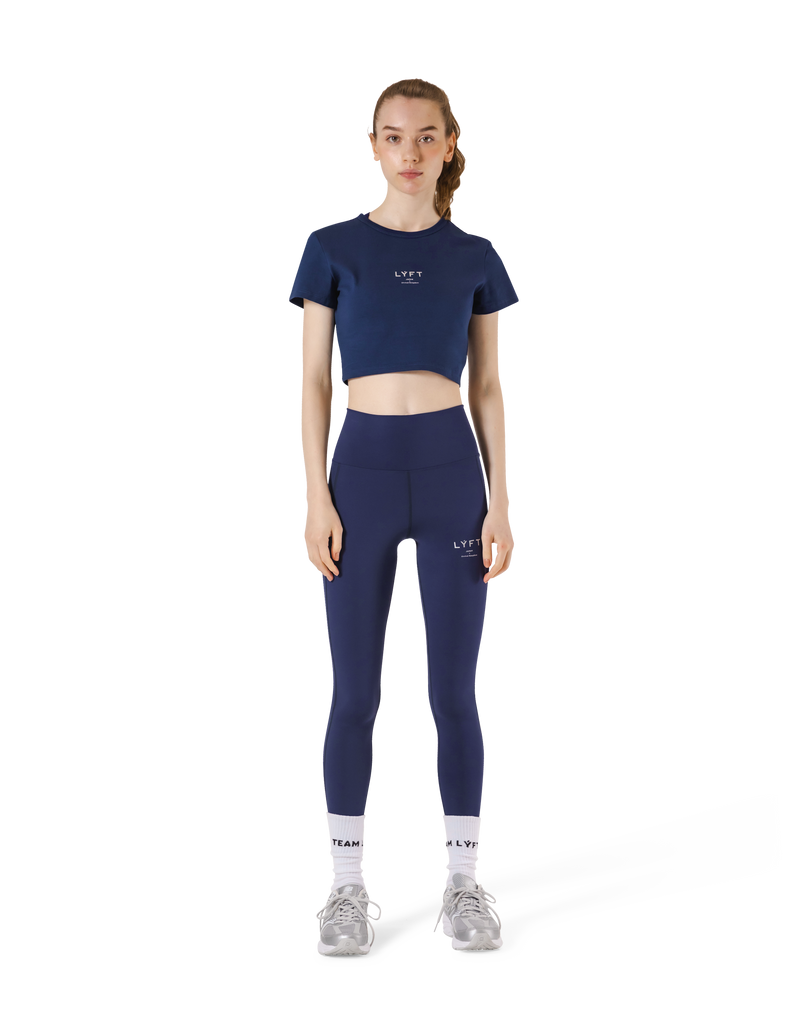 Standard Cropped T-Shirt - Navy