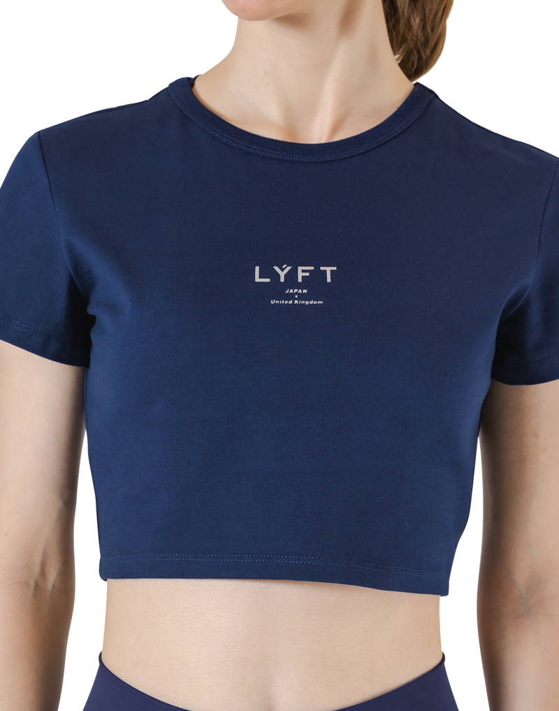 Standard Cropped T-Shirt - Navy