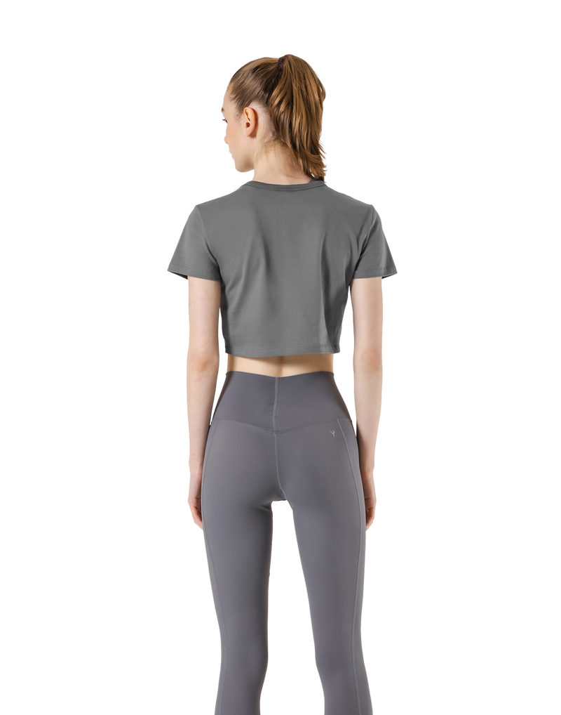 Standard Cropped T-Shirt - D.Grey