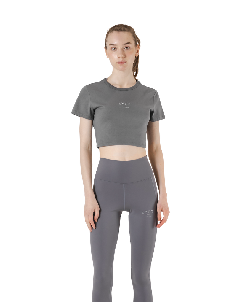 Standard Cropped T-Shirt - D.Grey