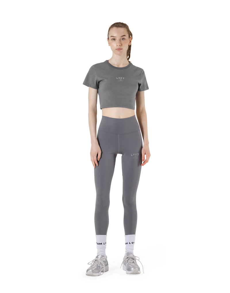 Standard Cropped T-Shirt - D.Grey