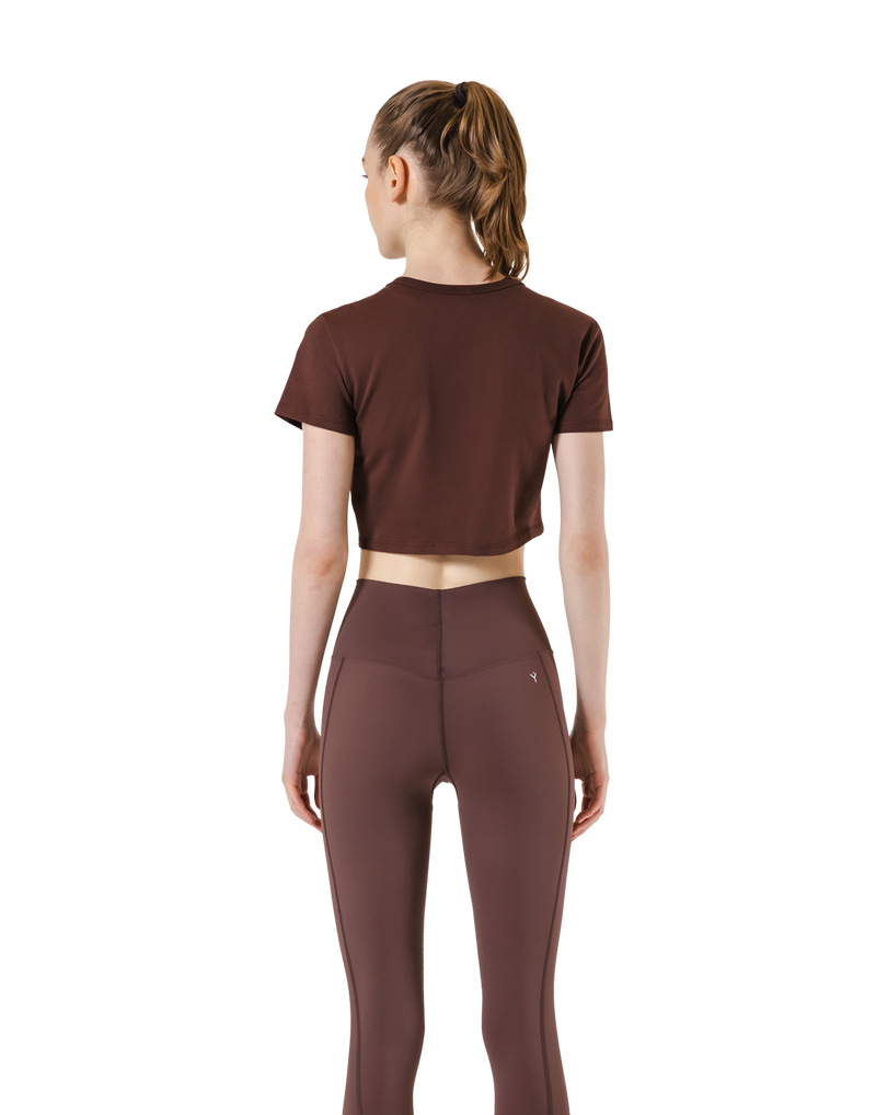 Standard Cropped T-Shirt - Brown