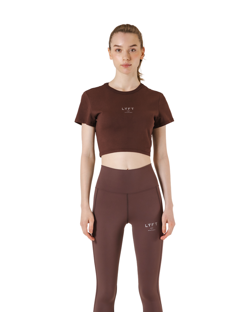 Standard Cropped T-Shirt - Brown