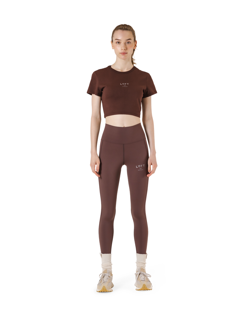 Standard Cropped T-Shirt - Brown