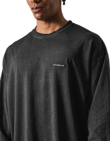 Extend Cotton Long Sleeve T-Shirt - Black