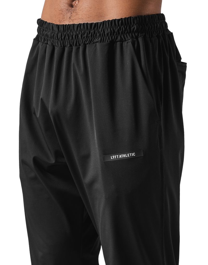 Wappen Stretch Slim Straight Pants - Black