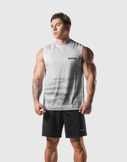 Faded Graphic Tank Top - White