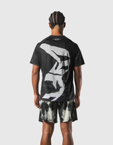 Faded Graphic Slim Fit T-Shirt - Black