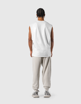 Panther Graphic Vintage Tank Top - White