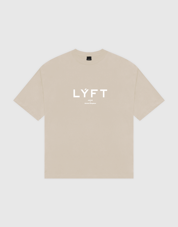 LÝFT Logo Big T-Shirt V.2 - Beige