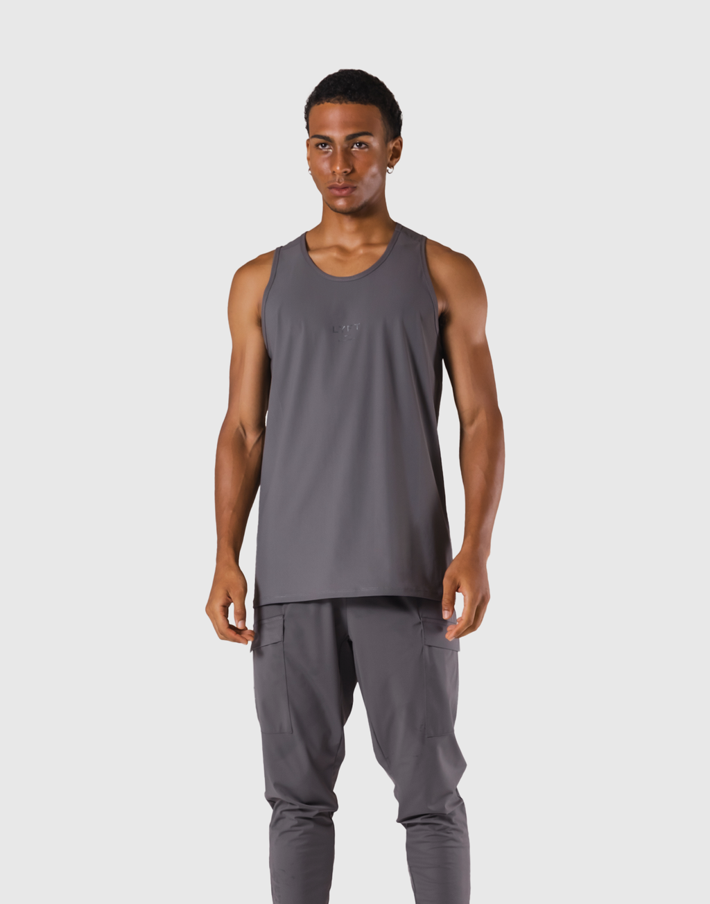 Back Mesh Stretch Standard Tanktop - D.Grey – LÝFT