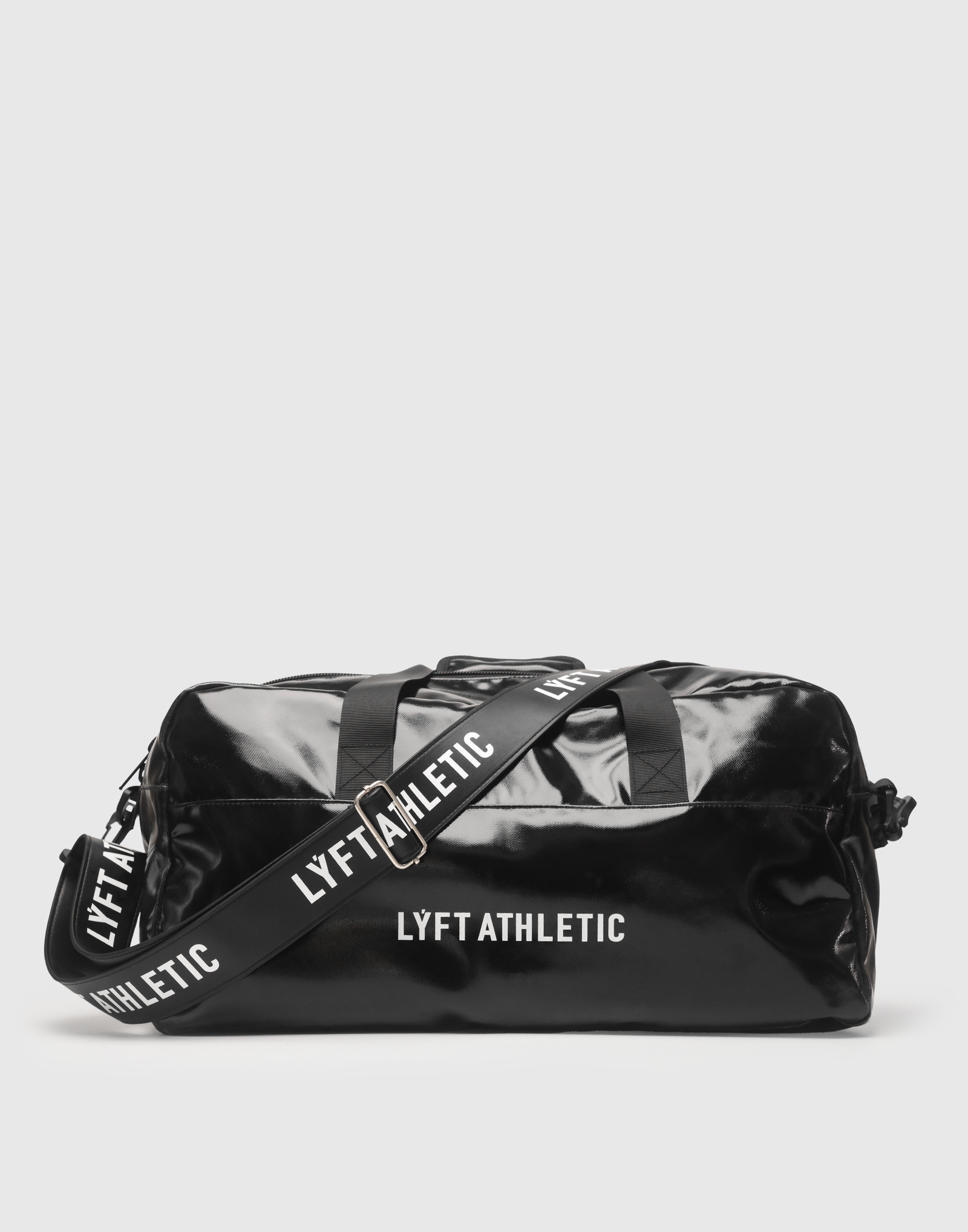 LÝFT 2Way Enamel Duffle Bag - Black