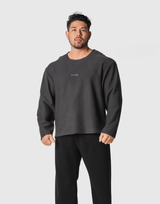 Thermal Loose Wappen Long T-Shirt - D.Grey