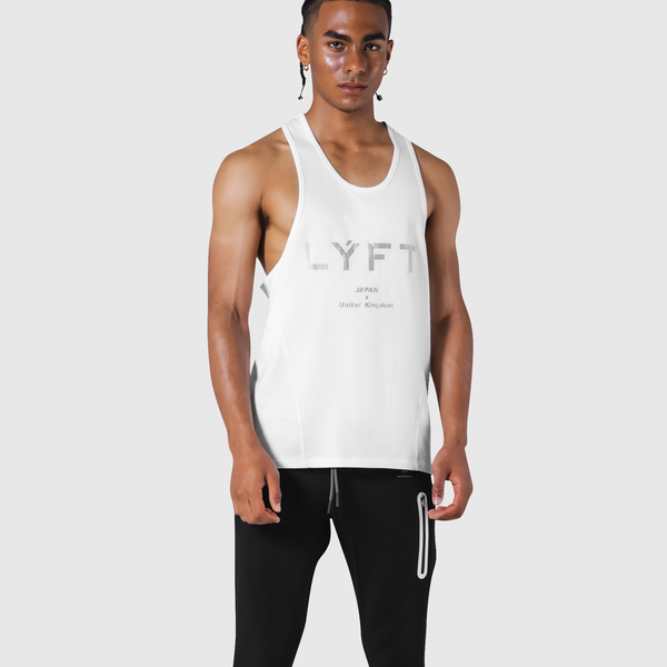 lyft ホワイト ノースリーブタンクトップ LÝFT Training Tanktop - White